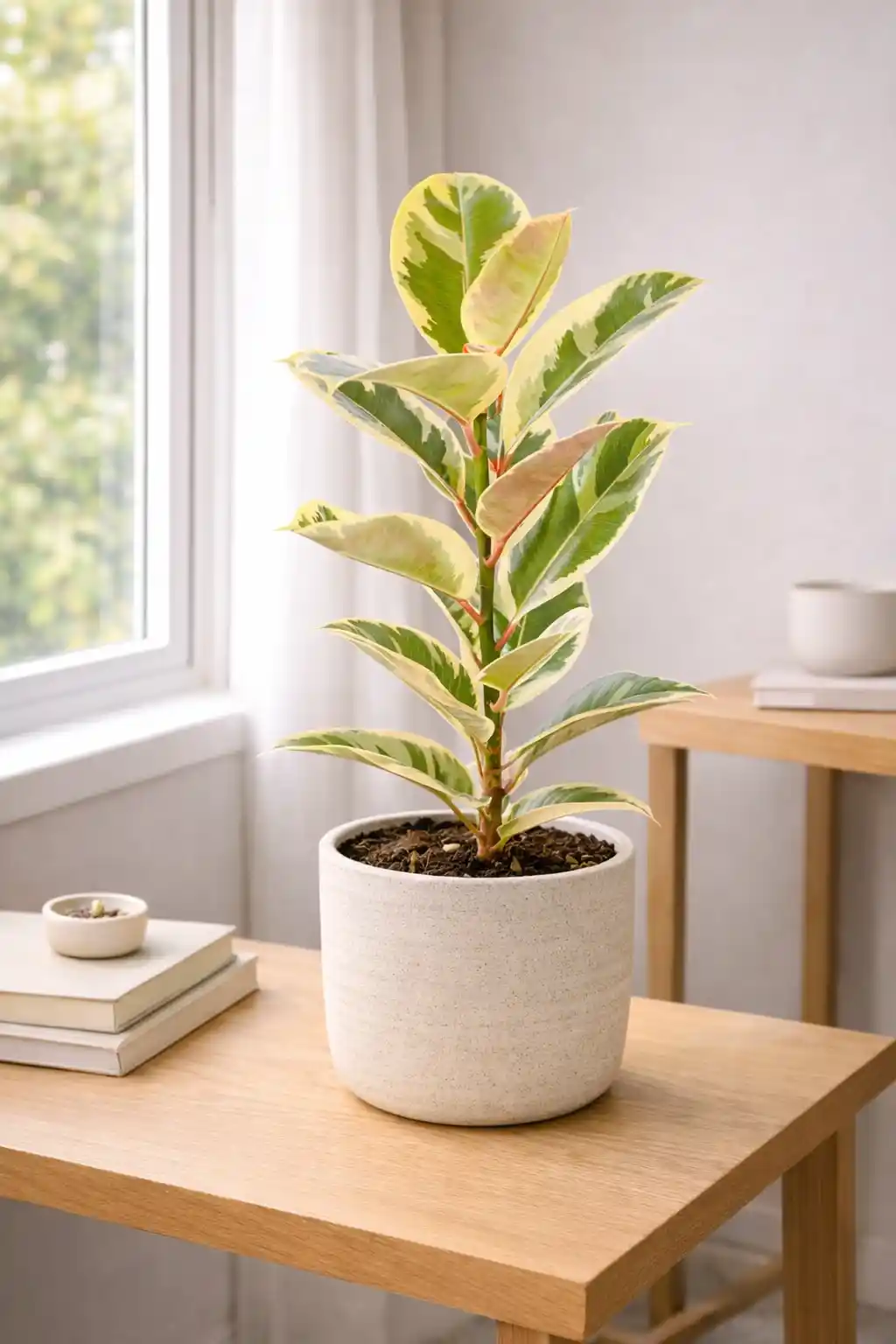 Rubber Plant (Variegated)